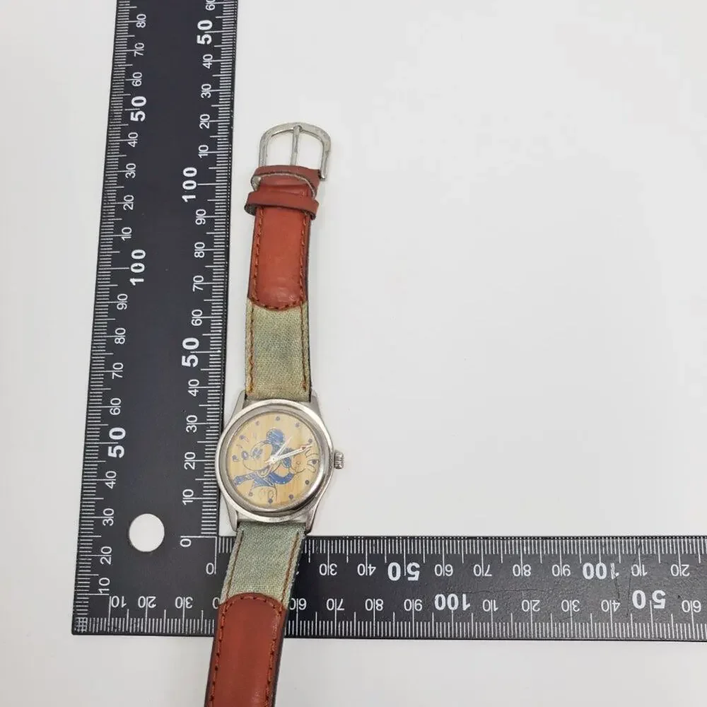 Disney Catalog Mickey Mouse Blue Sketch Art Watch